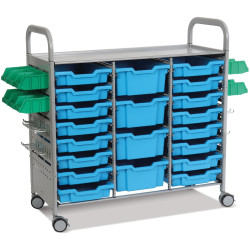 Callero Plus STEAM Activity Treble Trolley &amp; Cyan Blue Gratnells Trays