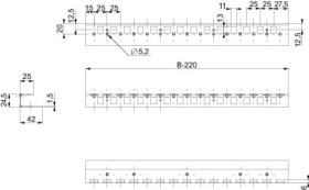 Poziome profile adaptacyjne Spacial SM - 800mm NSYSMHR8