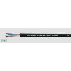 Helukabel 52200 HELUTHERM 145 High-temp Cable 3x0.50mm&#xB2; Black 100m
