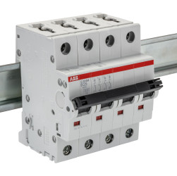 Wyłącznik nadprądowy MCB, Typ B, 4-biegunowy, 25A, 400V, na szynę DIN, ABB S204M-B25, S200M