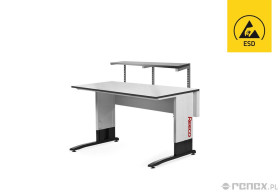 Stół przemysłowy Premium z nadstawką i półką 900 mm
