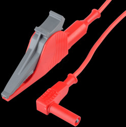 5066/2414-SIL-150-2 Leads, Crocodile Clips, 36 A, 1,5 m, red