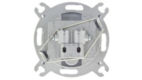 Karo Gniazdo Antenowe Rtv Przelotowe 16Db Srebrny Perłowy Gpa-16Sp/M/43