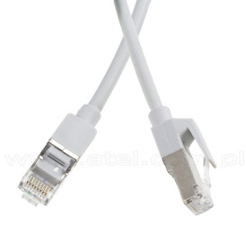 Patchcord S/FTP kat.8 (PiMF); 0,5m, LSOH/LSZH, szary