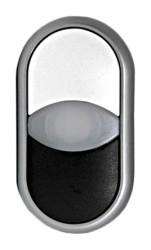 Przycisk, Ø 29.7mm, IP66, kolor: Czarny, biały, Eaton, RMQ Titan M22
