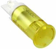 Signal light, 24 V (DC), yellow, 0.05 cd, Mounting Ø 12 mm, LED number: 1, QS121XXY24