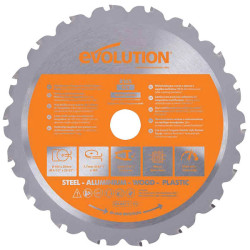 Evolution Power Tools R165TCT-18CS Multi-Material Saw Blade 165 x 20mm x 18T