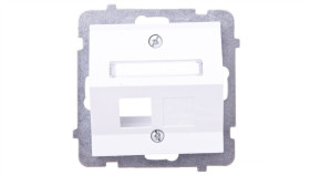 As Obudowa Gniazda Komputerowego Pojedynczego Skośna Biała Gpk-1Gs/P/00