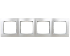 KARO Ramka poczwórna srebrny perłowy R-4S/43
