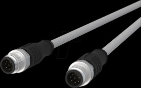 142MNA11050 Sensor cables, M12, 8-pin, plug > plug, 5 m