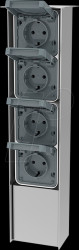 Stainless steel pillar B 4.4, 4 outlets