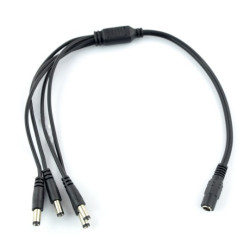 Rozgałęziacz DC 5,5/2,1mm - 4 wtyki - 40cm