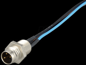 11672 M8 panel plug, 3-pin, front mounting
