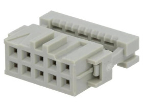 Wtyk IDC żeńskie 10-pin na taśmę 1,27mm R.styków 2,54mm 1-215882-0