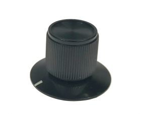 Gałka na potencjometr - czarna 18mm z kołnierzem