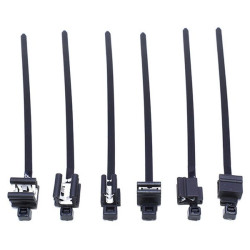 Opaska kablowa 200x5mm z równoległym zatrzaskiem 3-6mm - czarna