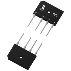 Diotec Semiconductor bridge rectifier, 420 V, 600 V (RRM), 8 A, SIL, GBI10J-C