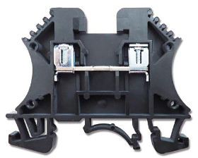 Kostka zaciskowa na szynie DIN RS PRO poziomy: Pojedynczy 22 → 10AWGŚruba 24A 800 V