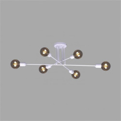 Lampa sufitowa SITYA WHITE, sześcioramienna z odsłoniętymi żarówkami E27, biała K-4393 Kaja Lighting