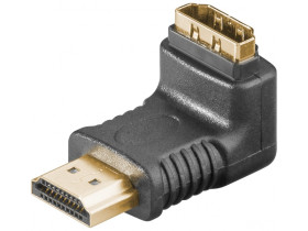 Adapter kątowy HDMI, pozłacany