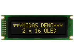 Wyświetlacz OLED Żółty Midas COB Równoległe