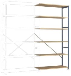 Manuflex RP1426.9006 Moduł rozszerzający do regału 100 kg (S x W x G) 1220 x 2500 x 400 mm stal malowany proszkowo srebr