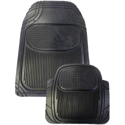 HP Autozubehör 16427 Universal Car Floor Mat Black Rubber 71.5 cm x 49.5 cm