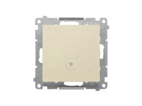 SIMON 55 Wyłącznik krzyżowy z podświetleniem LED piktogram schody szybkozłącza szampański mat TW7L.01/144 KONTAKT SIMON