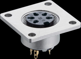 108092 Panel-mounted coupler, flange, IP68, 5-pin