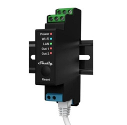Shelly dwukanałowy inteligentny przekaźnik WiFi/LAN/BL z pomiarem mocy 3800235268032