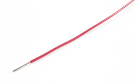 Przewód montażowy 0,6 mm² Czerwony AXINDUS PVC 20 AWG 750 V dł. 200m 19 x 0,2 mm +105°C IEC 60332-1, NF C 93-521