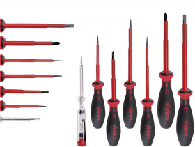 Zestaw Wkrętaków Izolacyjnych Wkrętaki Izolowane Tester Napięcia 1000V 7szt