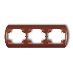 TREND Ramka pozioma potrójna brĄzowy metalik 9RH-3