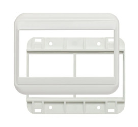 KOS45 Ramka podwójna + uchwyt do modułów 45x45 biały 350447