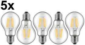49252 5x LED filament lamp A60 E27 7 W 810 lm WW