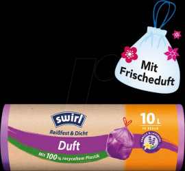 7239 Swirl waste bags, scented, 14 pieces, 10 litres