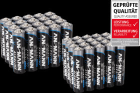 1520-0003 Pack of 40 alkaline AA/AAA batteries