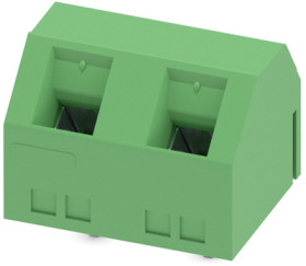 PCB terminal, 2 pole, pitch 7.62 mm, AWG 26-16, 16 A, screw connection, green, 1718605