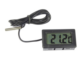 Termometr panelowy LCD -50°C ÷ +100°C czarny