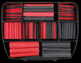 S80911 Assortment shrinking tube T2, black/red