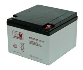 Akumulator VRLA AGM 12V 26Ah (żywotność 10-12lat) MWL26-12 M5