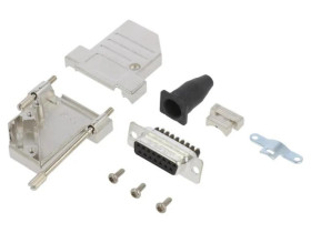 DTSL-RGLJSS-15FSSC D-Sub żeńskie kątowe 45 zacisk śrubowy na przewód PIN 15