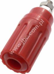 PKI 100 RT Gniazdo laboratoryjne (aparatowe) izolowane 4mm, przyłącze M4, 35/16A, czerwone, Hirschmann, 930757101, PKI100RT