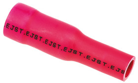 Konektor okrągły izolowany Żeński rozmiar 1.65mm² średnica przelotu 4mm JST Czerwony CVDAGF długość całkowita 24mm