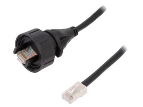 Patch cord RJ45 wtyk,z obu stron Pokrycie: złocony -25...75C PX0897/5M00