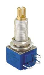 Potencjometr 500kΩ typ Obrotowy Bourns średnica wału 6 mm 0.25W Montaż panelowy