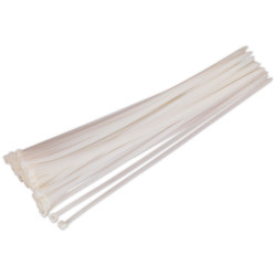 Sealey CT45076P50W Cable Ties 450 x 7.6mm White Pack Of 50