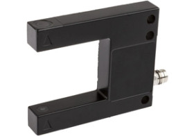 Czujnik laserowy widełkowy 50x10x60mm rozstaw 30mm 10-30V DC PNP/NPN NC/NO złącze M8 3-pinowe PG300570