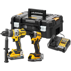 DEWALT DCK2052H1E1T-GB DCK2052H1 Twin Kit 18V 1 x 1.7Ah &amp; 1 x 5.0Ah Li-ion