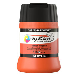 Daler-Rowney System3 250ml Screen Printing Acrylic Paint Cadmium Orange Hue